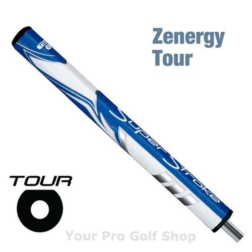 Super Stroke Zenergy Tour 1.0 Putter Grip Blue and White