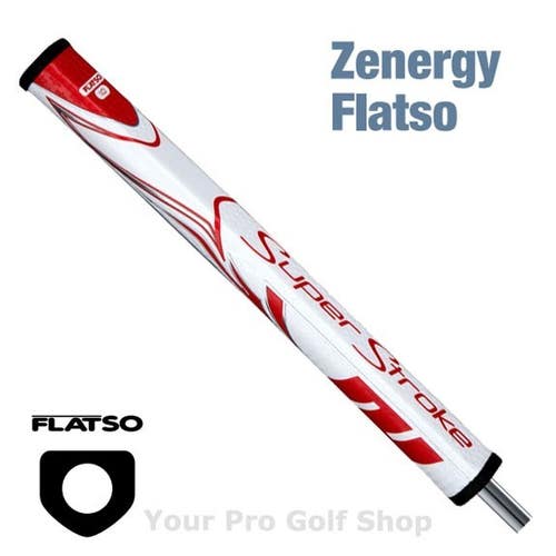 Super Stroke Zenergy Flatso 1.0 Putter Grip White and Red