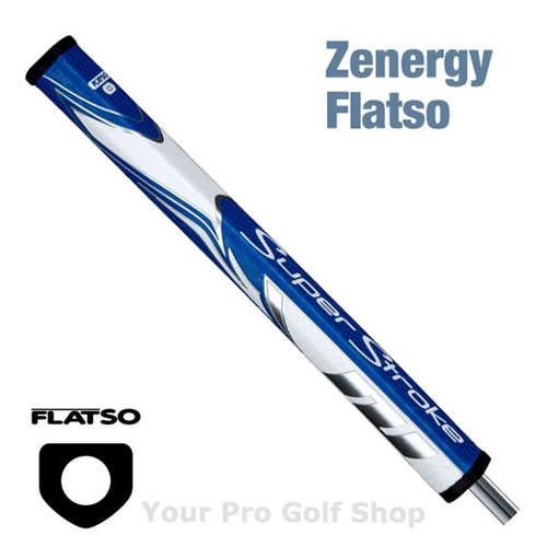 Super Stroke Zenergy Flatso 1.0 Putter Grip Blue and White