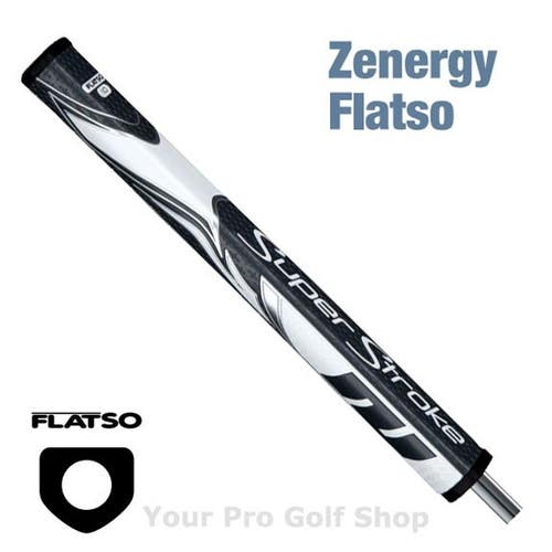 Super Stroke Zenergy Flatso 1.0 Putter Grip Gray and White