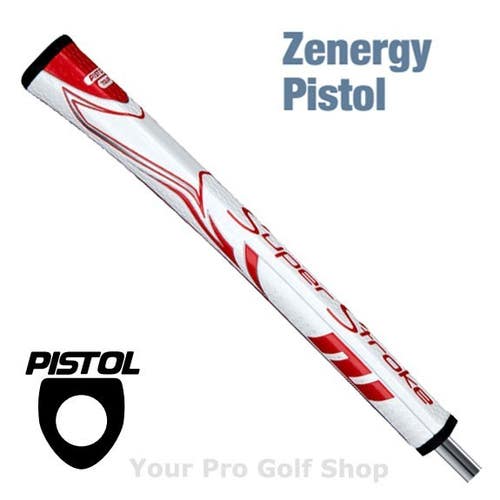 Super Stroke Zenergy Pistol Tour Putter Grip White and Red
