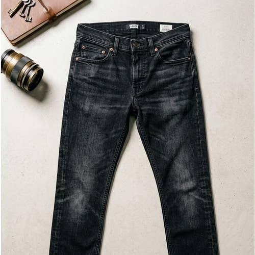 American Eagle Men's Jeans 29x32 Faded Black Dark Wash Stretch Denim