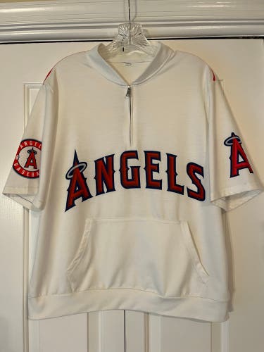 Men's LG Los Angeles Angels short sleeve crew neck 1/4 zip pullover - LNC