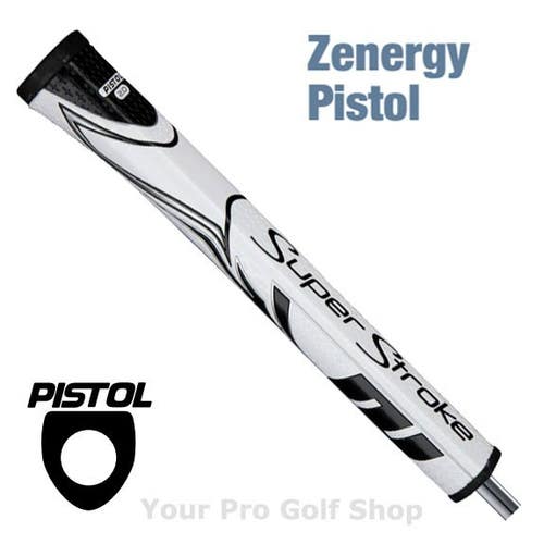 Super Stroke Zenergy Pistol 2.0 Putter Grip White and Black