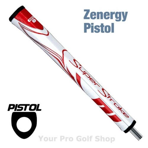 Super Stroke Zenergy Pistol 1.0 Putter Grip White and Red