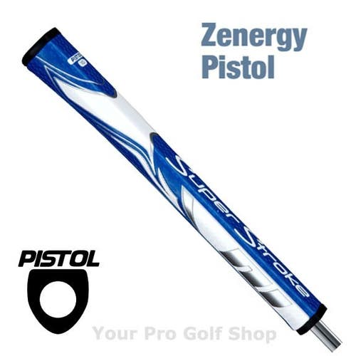 Super Stroke Zenergy Pistol 1.0 Putter Grip Blue and White