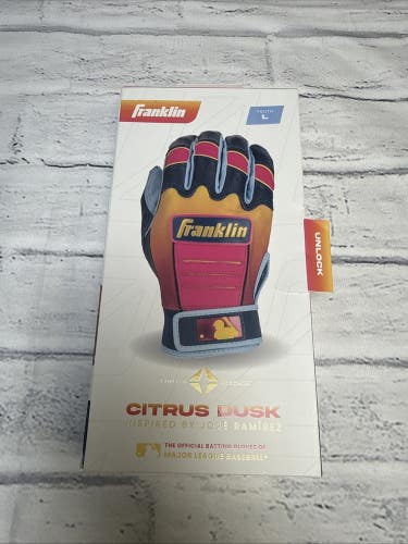 FRANKLIN CFX LIMITED EDITION JOSE RAMIREZ CITRUS DUSK BATTING GLOVES Youth LG