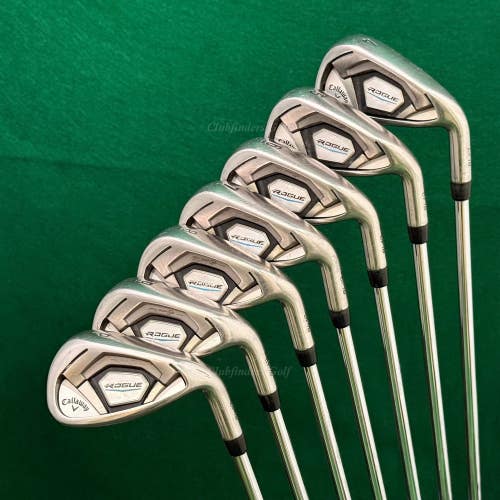 Callaway Rogue CF18 4-PW Iron Set True Temper XP 95 ST15 S300 Steel Stiff