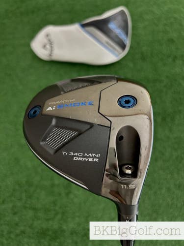 Callaway Paradym Ai Smoke Ti 340 11.5 Degree Mini Driver w Headcover / Stiff