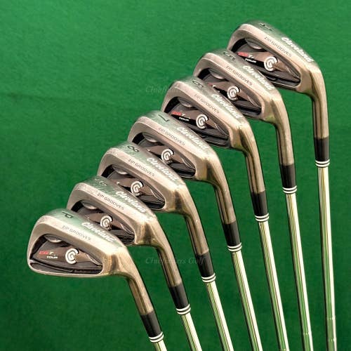 Cleveland CG7 Tour Black Pearl 4-PW Iron Set KBS Tour Steel Stiff