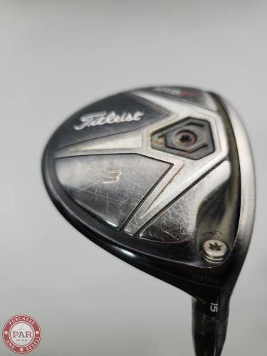 2014 TITLEIST 915F 3 WOOD 15* STIFF MITSU DIAMANA BLACK 82 GOOD