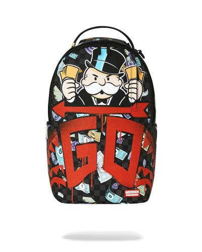 Sprayground Monopoly Time to Go Backpack Unisex Multicolor Shoulder Strap SPR329