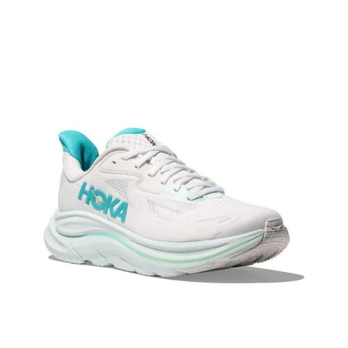 Hoka One One Clifton 10 Sneaker Women 8.5 White Cielo Blue Running Shoes MEW1901