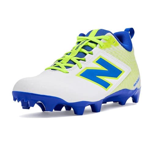 New Balance Rush V5 Mid RUSHMRO5 Mens US 10 White Blue Lacrosse Cleats MEW1832