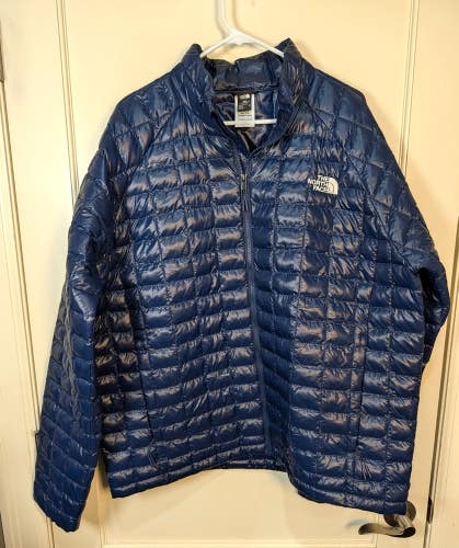 THE NORTH FACE Mens Thermoball Insulated Puffer Jacket Navy Blue Size XL - READ