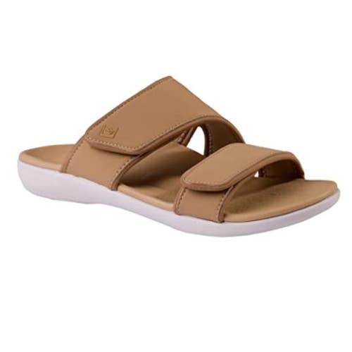 Spenco Kholo Nuevo SP1064 Slide Womens 9.5 Brown Comfort Slip On Sandal JZZ1320