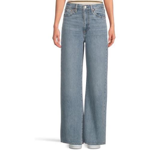 Levi's Premium Ribcage Jeans Women's 30 Blue Denim High Rise Wide Leg SGN1807