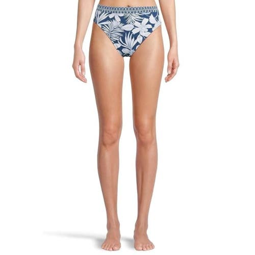Tommy Bahama Island Cays Blooms Bikini Bottom Womens Small Navy Swimwear SGN1798