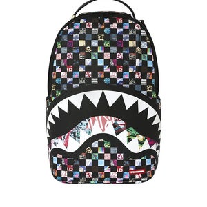Sprayground Sharkverse Universe Backpack Unisex Multi Check Outdoor Bag SPR325