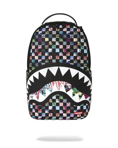 Sprayground Sharkverse Universe Backpack Unisex Multi Check Outdoor Bag SPR325