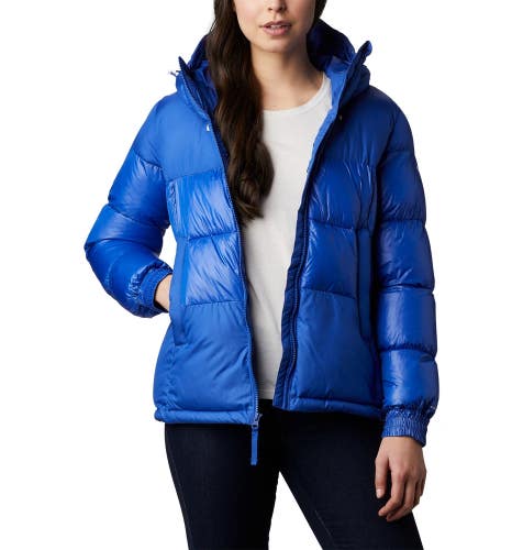 Columbia Pike Lake II Puffer Jacket Womens Small Blue Insulated Full Zip KFC1116