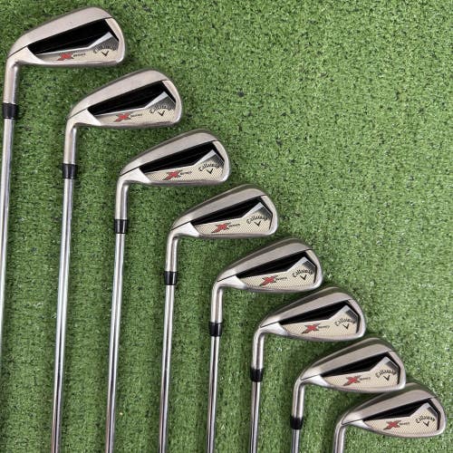 Callaway X Series N415 Iron Set 4-PW AW Uniflex Steel Left Handed