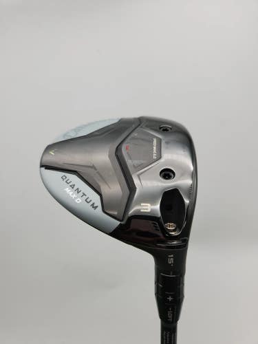 2026 CALLAWAY QUANTUM MAX D 3 WOOD 15* STIFF PROJECTX DENALI FROST 60G +HC DEMO