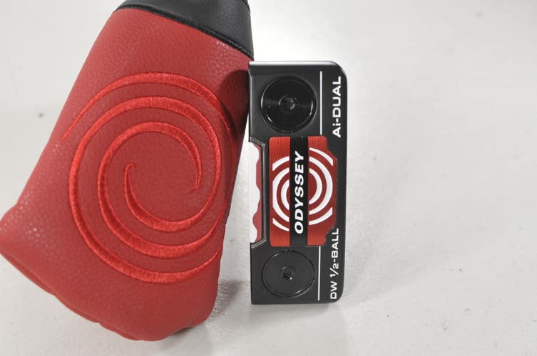Odyssey Ai-DUAL Double Wide 1/2 Ball 35" Putter SL 90 Steel with Cover # 223826