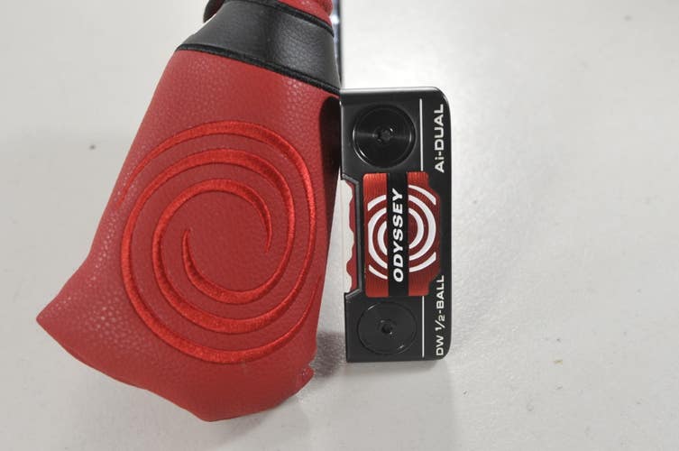 Odyssey Ai-DUAL Double Wide 1/2 Ball 35" Putter SL 90 Steel with Cover # 223827