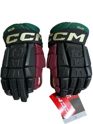 Black Senior CCM HGCLPR Coyotes Gloves 13" Pro Stock KELLER (New) 78107