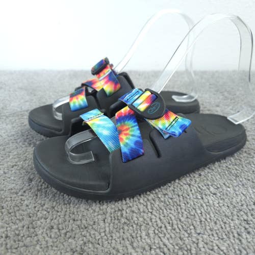 Chacos Chillos Slides Kids Girls Size 4 Shoes Tie Dye Sandals Slip On Pool Beach