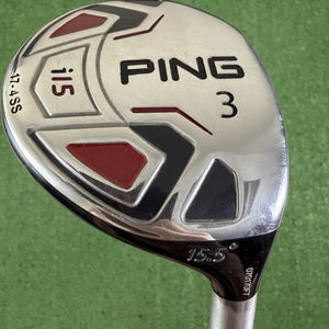 Ping i15 3 Wood 15.5 UST Mamiya Axivcore Proforce Tour Extra Stiff X Flex 42.5