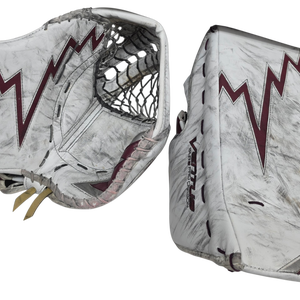 Vaughn V9 Pro SLR2 Pro Goalie Glove and Blocker Pro Stock NCAA Used (2) (15758)