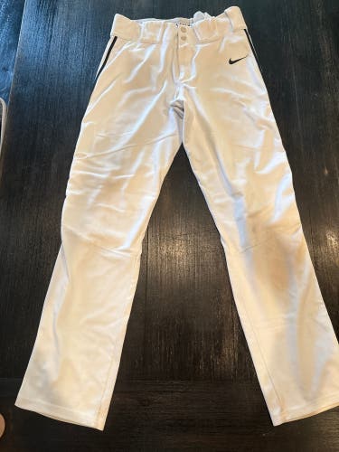 White/ Black Stripe Men's Small Adult Nike Game Pants (Used)