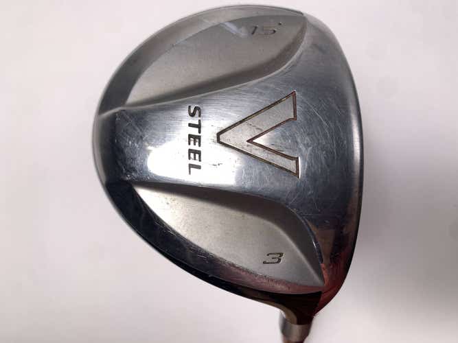 TaylorMade V Steel 3 Fairway Wood 15* MAS2 Stiff Graphite Mens RH