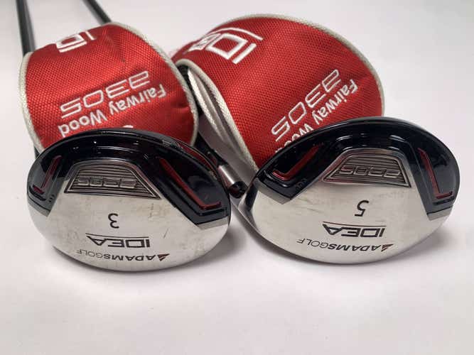 Adams Idea A3 OS 3 & 5 Fairway Wood Set 15* 18* Grafalloy 60g Uniflex RH HC