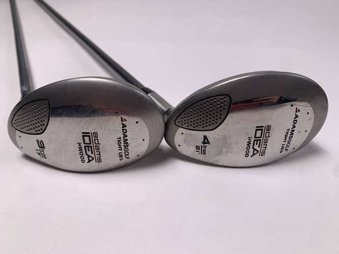 Adams Tight Lies Idea 3 & 4 Hybrid Set 17* 22* Aldila Idea Regular RH