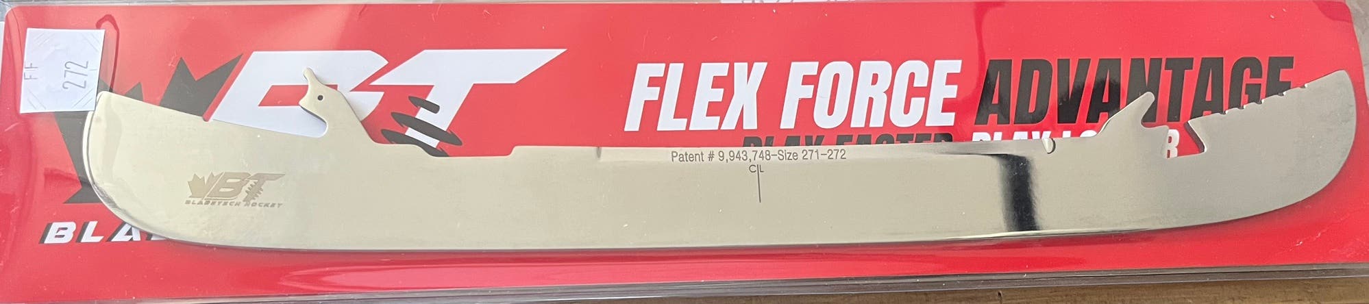 Brand New Bladetech flex force 272 mm hockey skate blades for Bauer - mirror stainless