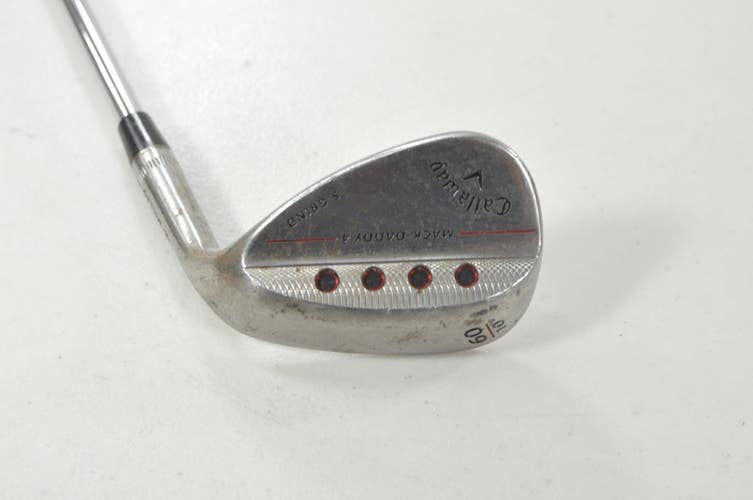 Callaway Mack Daddy 4 Raw 60*-10 Wedge Right DG S400 Stiff Flex Steel #223838