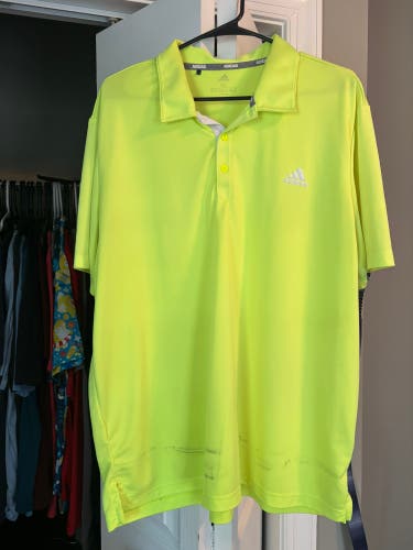 Yellow XL Men's Adidas Shirt (Used)