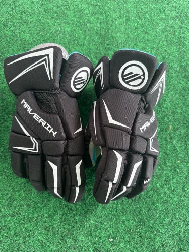 Black Maverik Charger Lacrosse Gloves (Used) | Medium (12")