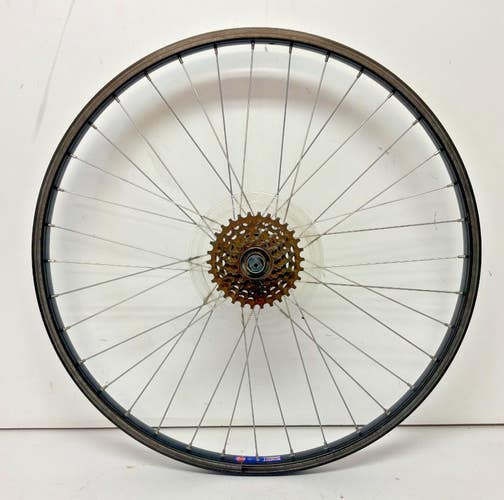 Vintage Sun Levanter 6-Speed 36-Spoke Aluminum 26" QR Mountain Bike Rear Wheel