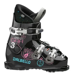 NEW Dalbello Green Gaia 3.0 GW Junior Ski Boots - Size Mondo 19 / 19.5 - Black / Black