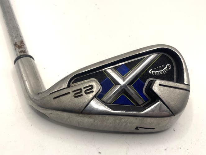 Callaway X22 7 Iron Uniflex X-22 Steel Shaft RH (some rust on the shaft)
