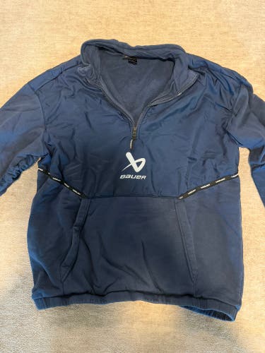 Blue Men's Large Bauer Sweatshirt (Used)