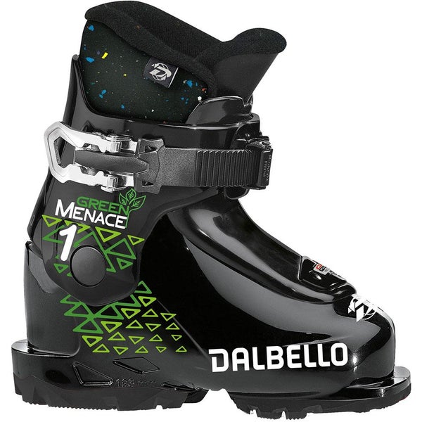 NEW Dalbello Green Menace 1.0 GW Junior Ski Boots - Size 15.5 - Black / Black