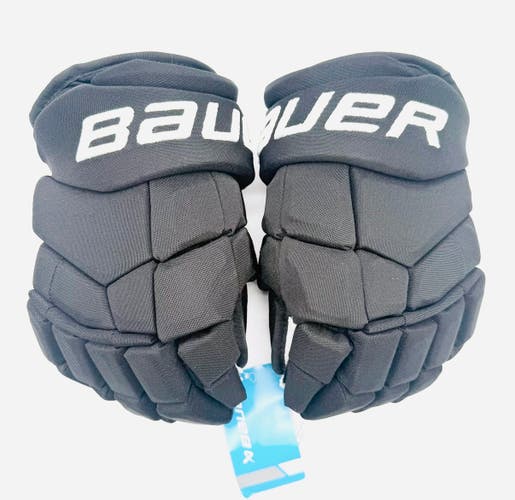 New NHL Pro Stock Bauer Supreme UltraSonic Hockey Gloves-14"-Grey Clarino Palms
