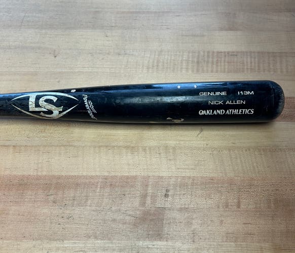 GAME USED MLB - Louisville Slugger - I13M - Nick Allen Oakland A's Baseball Bat
