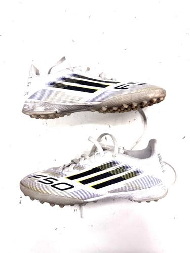 Used Adidas Soccer Turf Shoes White Junior 03.5 11860-S000312955