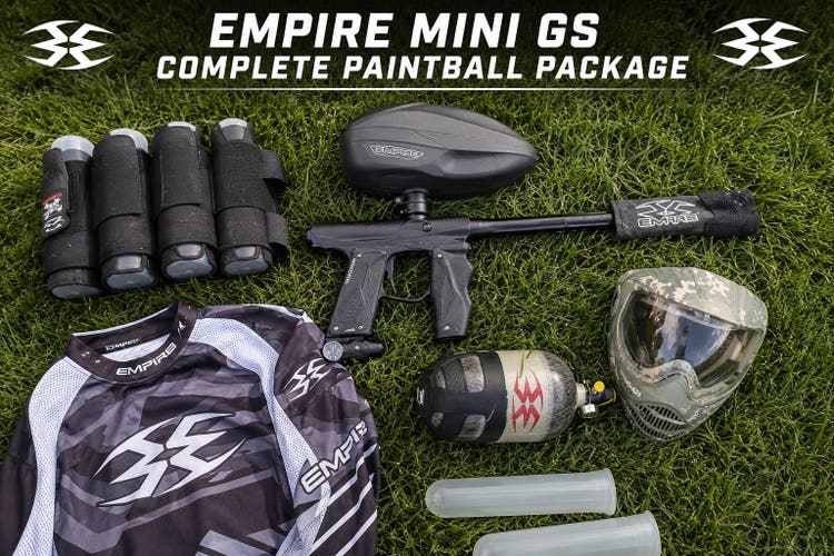 Empire Mini GS Paintball Package – Carbon Fiber Tank, EVS Mask & Gear